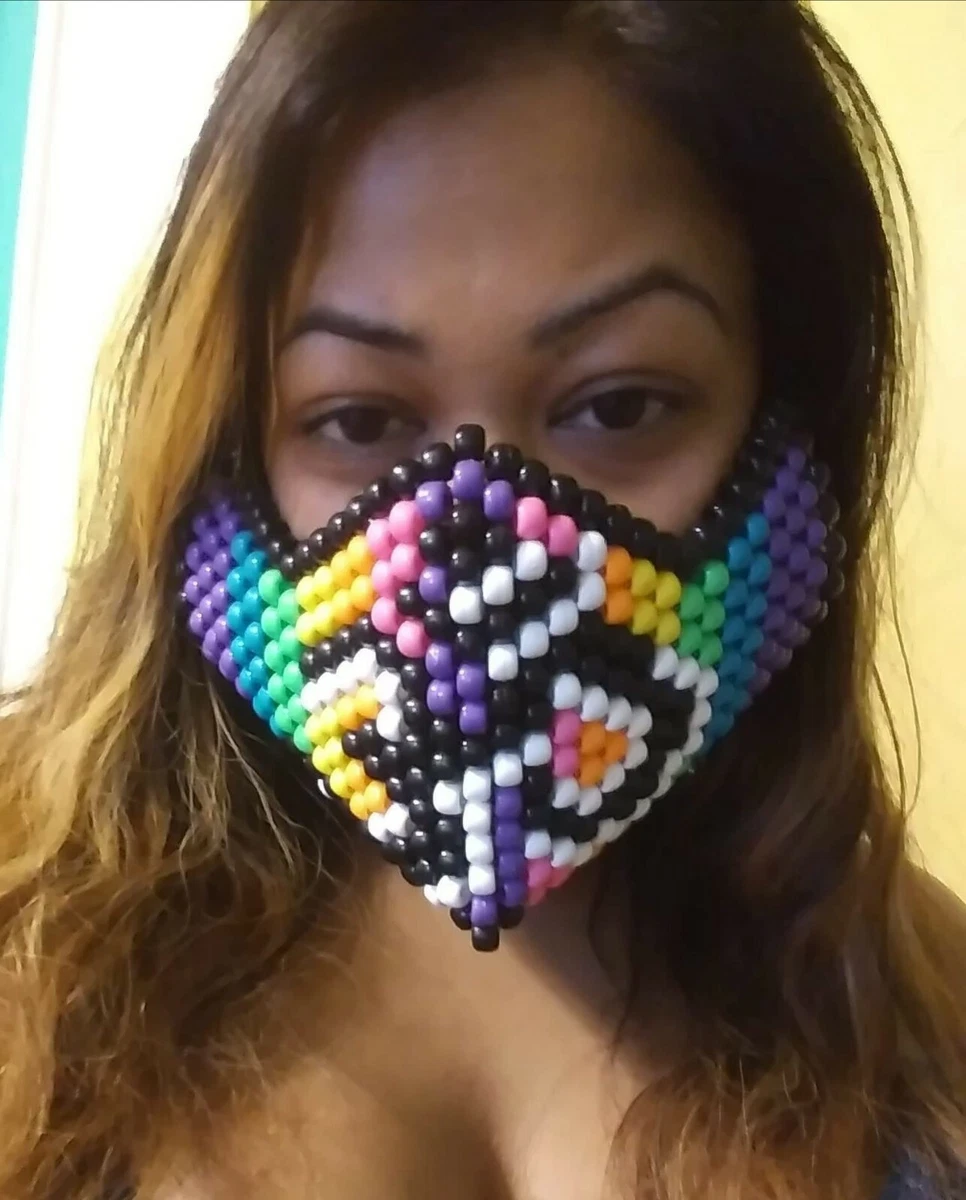 Pony bead kandi mask ohm