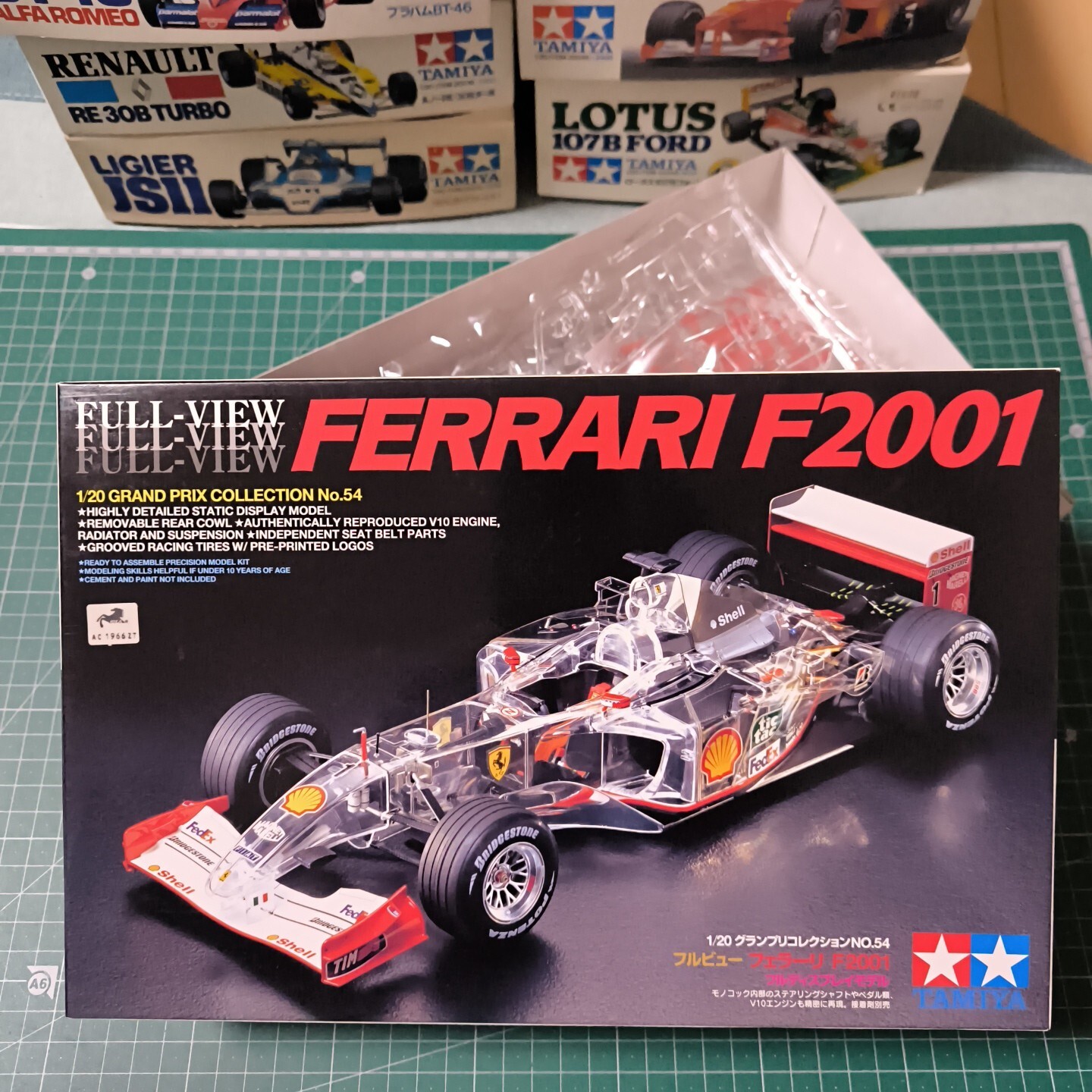 Tamiya 1/20 Full-View Ferrari F2001 Grand Prix Collection No.54