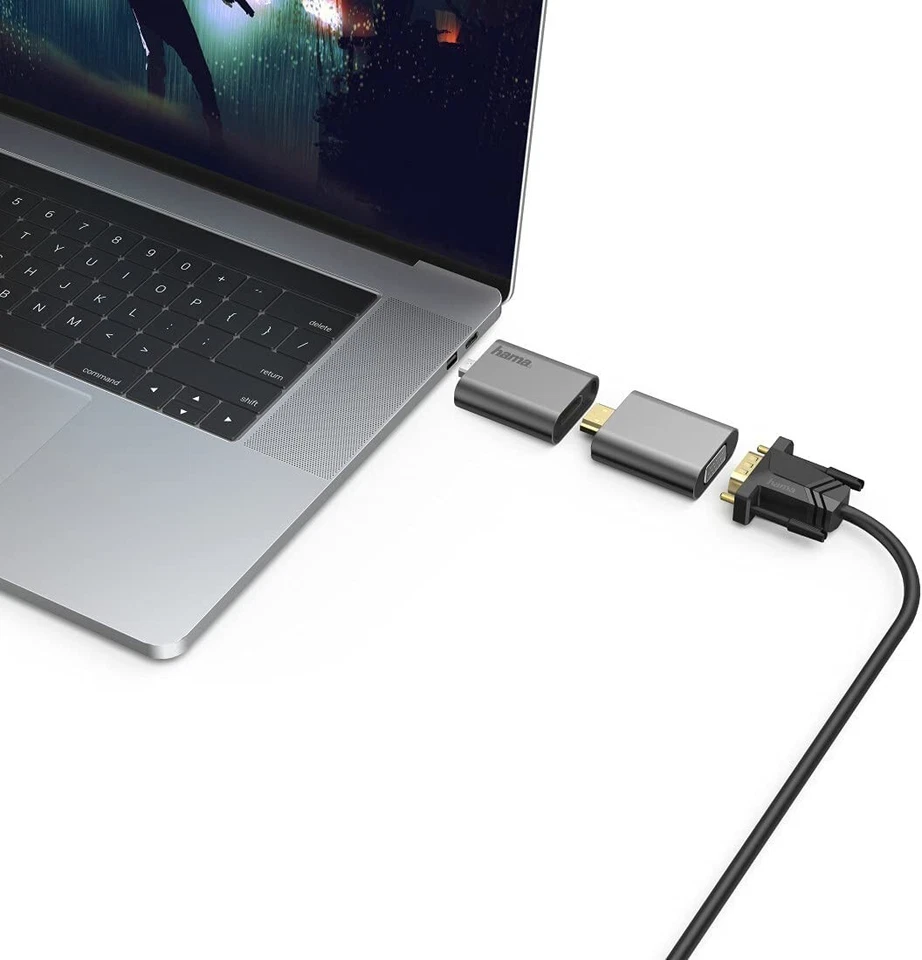 Hama 6in1 USB-C Video Adapter auf HDMI VGA Mini DP Displayport 4K Ultra HD 60 Hz - Bild 4 von 4