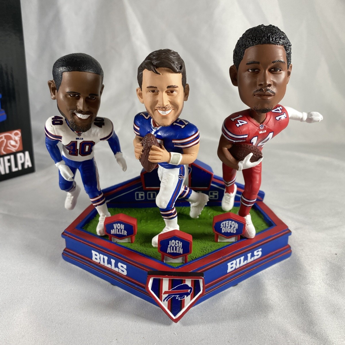 Josh Allen Von Miller Stefon Diggs Buffalo Bills Triple Bobblehead