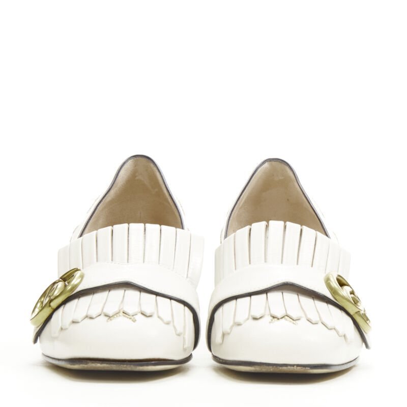 GUCCI Marmont Bee Star white gold embroidery fringe block GUCCI Marmont Bee Star white gold embroidery fringe block