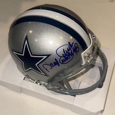 DARYL JOHNSTON Signed Dallas COWBOYS VSR4 Mini-helmet Beckett (BAS) & Moose Insc