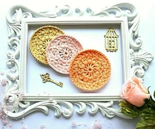 6 Face pads Cotton sponges Makeup remover pads Face rounds Crochet scrubbies