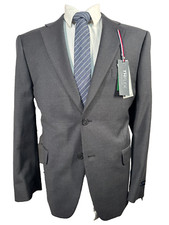 NEW TOMMY HILFIGER Mens Gray ATHLETIC FIT Wool Sport Coat Blazer Jacket 44S