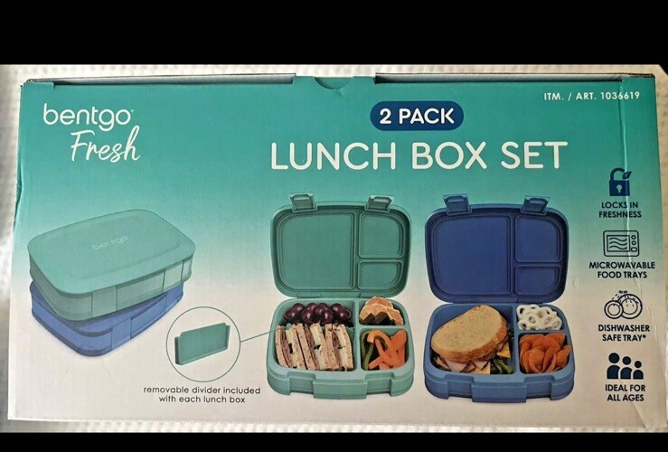 Bentgo Fresh 2-Pack Leak-Proof Lunch Box Bundle, All Ages | eBay
