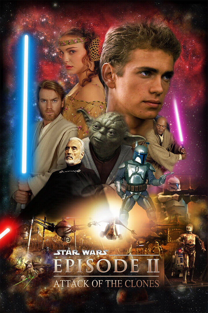 Star wars II Movie Attack Of The Clones Wall Art Home Decor - POSTER 20x30