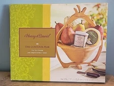 New Harry & David Pear Contour Pear Collapsible Spiral Bowl Standing 13" tall