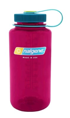 Nalgene Sustain 32 oz. Wide Mouth Water Bottle Eggplant Bpa Free Dishwasher Safe