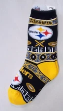 Pittsburgh Steelers Socks Youth Size 1  to 5 Super Fan