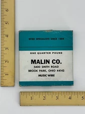 Malin Co.  1/4  LB BOX OF No. 10 MUSIC WIRE .024 DIA.  New In Box