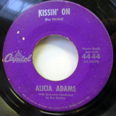 ALICIA ADAMS 45 Kissin On / Ballad Of Ronnie CAPITOL Teen pop 1960 c2198