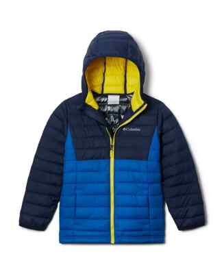 Columbia L82403 Toddler Boys Blue Powder Lite Hooded Jacket Size 4T
