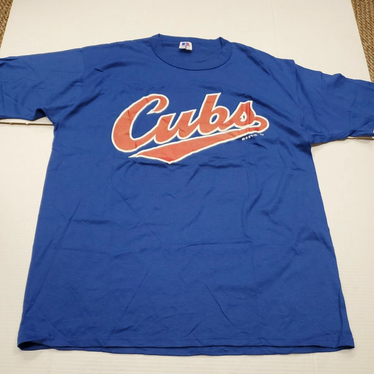 NWOT Vintage Chicago Cubs Russell Athletic Blue Men s T Shirt XL
