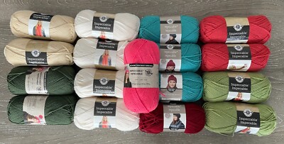 Loops & Threads Impeccable 4.5oz/268yd - 8 Mixed Colors, Lot of 17 - Clearance!
