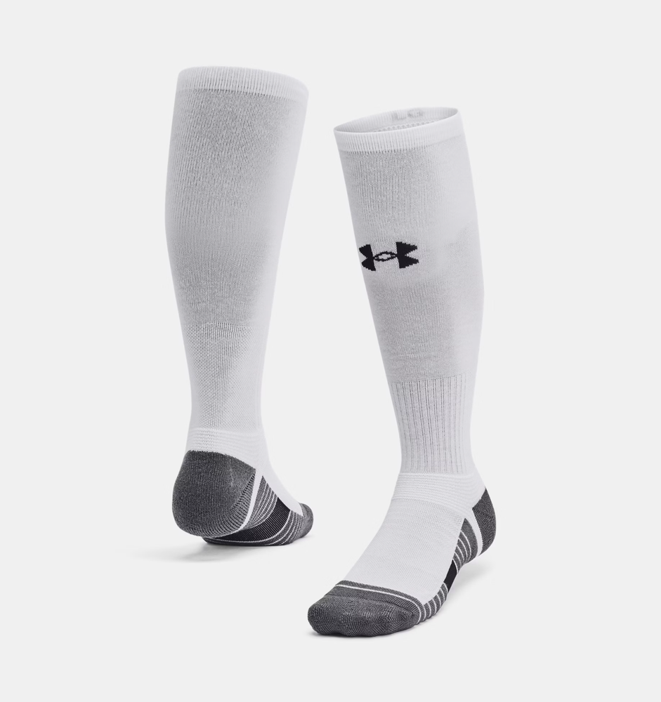 Under Armour Team OTC Socks White Large 2-Pack 100 Polyester  