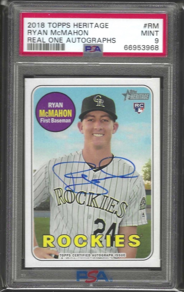 Ryan McMahon 2018 topps Heritage RC Auto Ryan McMahon 2018 topps Heritage RC Auto
