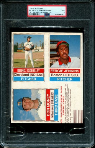 Dennis Eckersley, Fergie Jenkins [Hand Cut Panel] 1976 Hostess card