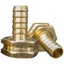 Brass Garden Hose Swivel Fitting, Connector, 1/2" Barb x 3/4" Female Hose