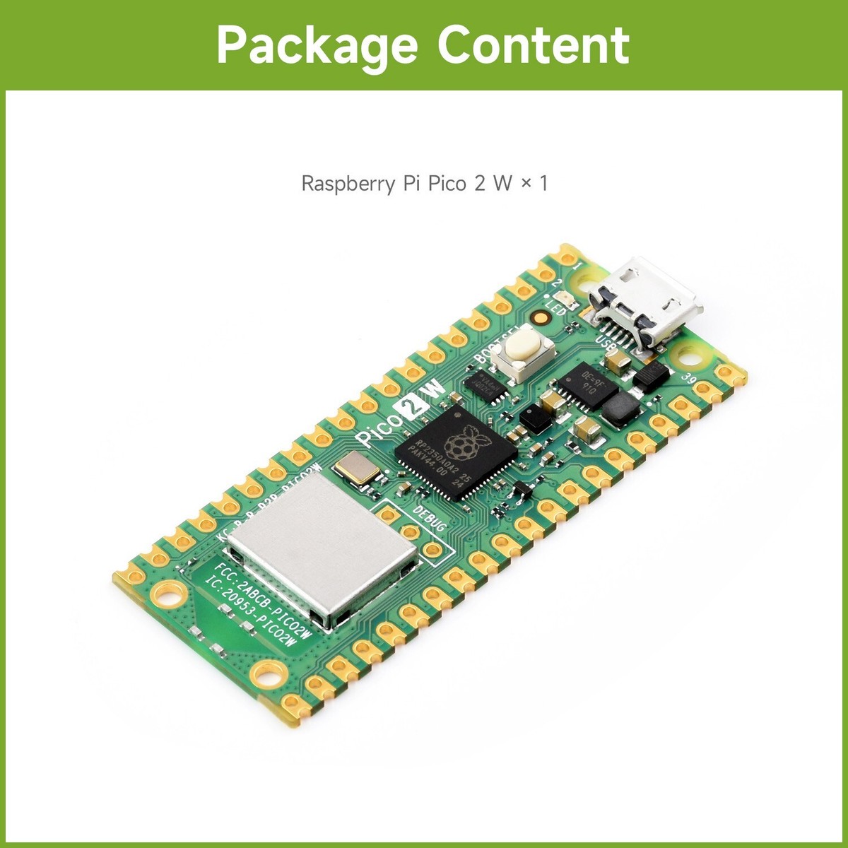 Waveshare RP2350-Zero Mini Development Board, Raspberry Pi