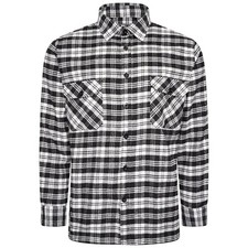 Mens Brushed Fleece Thermal Check Lumberjack Flannel Shirt Warm Winter Work Top
