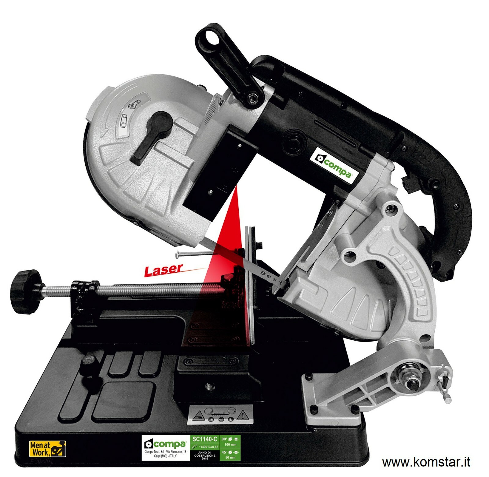 Segatrice nastro per materiali ferrosi COMPA SC 1140-C + 2 Nastri