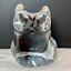 thumbnail 1  - Vintage Orrefors crystal glass owl paperweight figurine 9.5x7.5cm Sweden