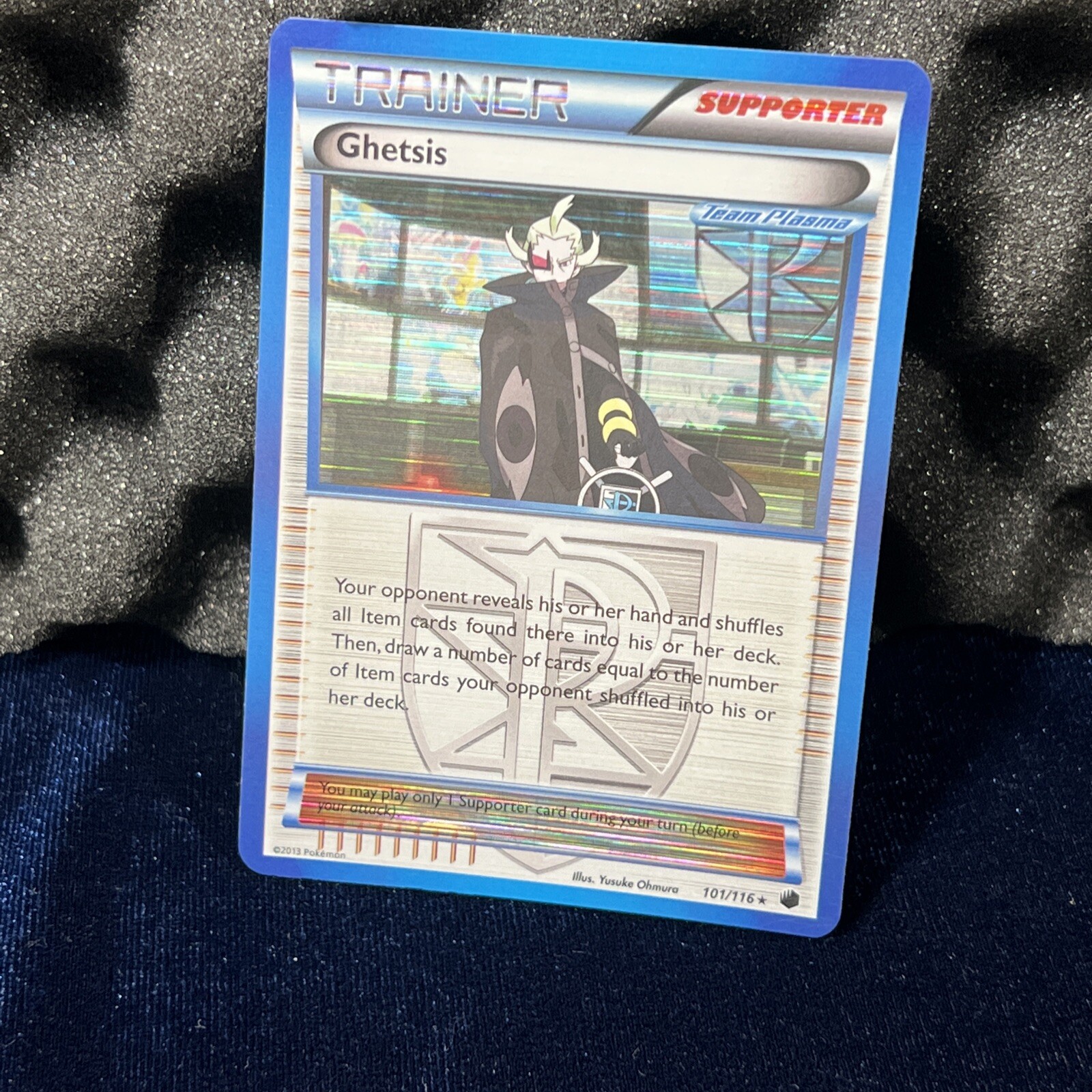 Ghetsis 101/116 Holo Rare BW Plasma Freeze Pokemon Card