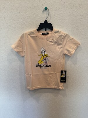 Bananas Monkey T-shirt Pink Youth Size 6/M