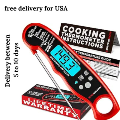 Alpha Grillers Instant Read Meat Thermometer for Grill and Cooking.