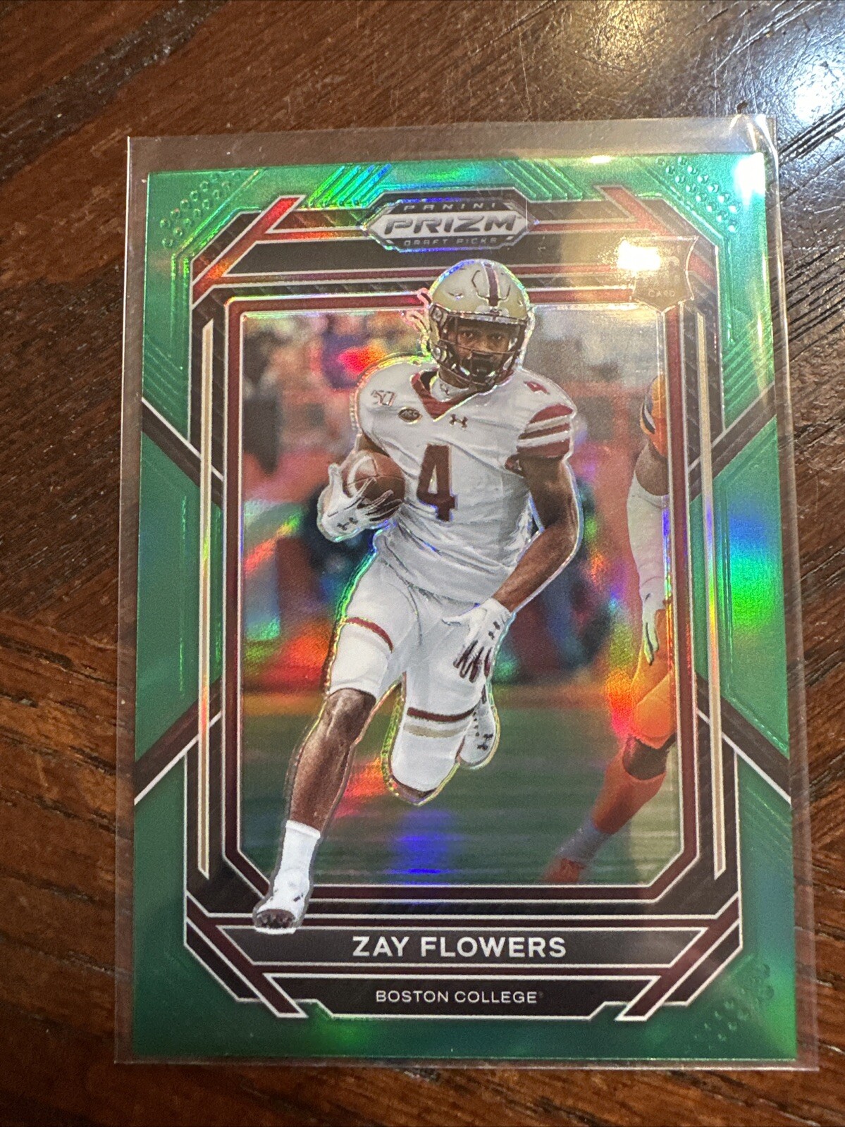 ZAY FLOWERS #143 RC 2023 PANINI PRIZM DRAFT GREEN