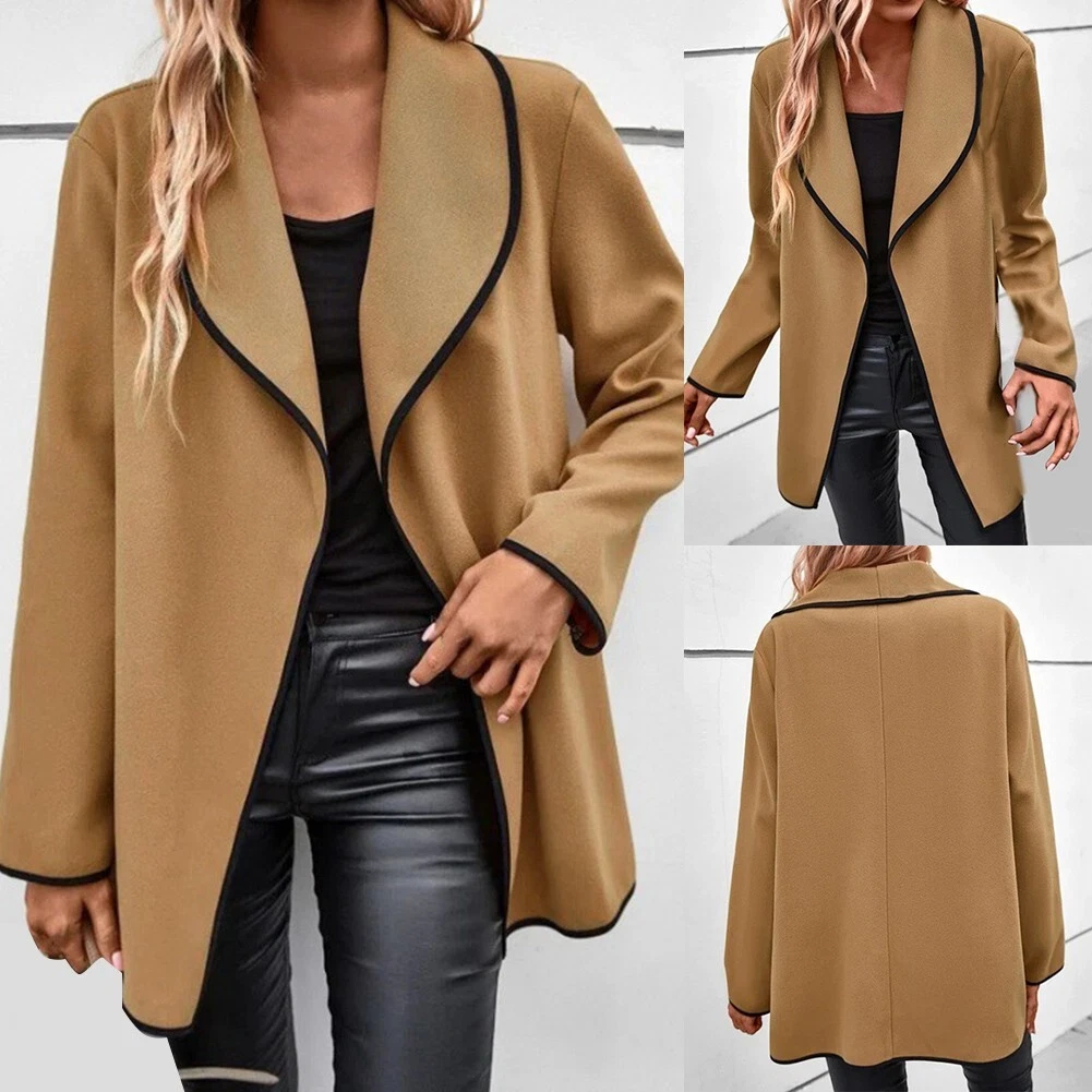 Stylish For Women s Double Sided Woolen Jacket Blazer for Autumn