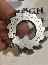 Involute Gear Cutter #4 14P 26-34T 7/8” Bore Brown Town And Sharpe V20