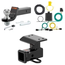 CURT 13133 Trailer Hitch 2in Receiver, Trailer Wiring, Ball Mount, Hitch Lock