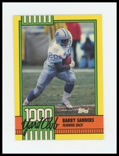 1990 Topps 1000 Yard Club #3 Barry Sanders Football Card