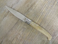 COLTELLO ARTIGIANALE 22 CM tipo pattada MANICO in CORNO DI Montone grezzo