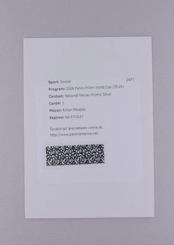 2026 Panini World Cup Prizm Kylian Mbappe National Heroes Auto Silver /75
