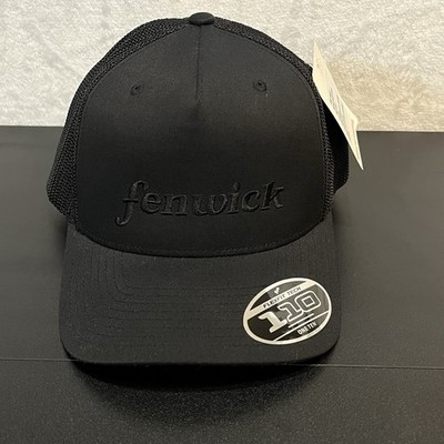 Fenwick Flexfit Tech 110 Mesh Trucker Hat Black Snapback Cap Embroidered SAMPLE