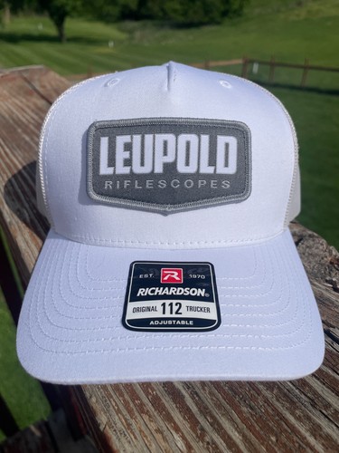 Leupold Riflescopes Richardson 112 Trucker Hat White Gray Mesh Snapback Cap New