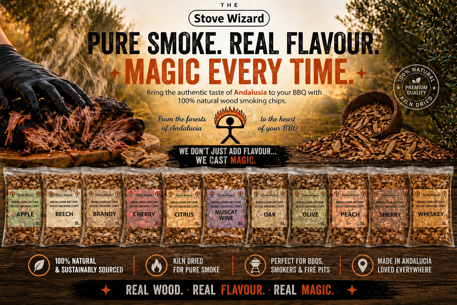 Full Smoking Wood Chip Range