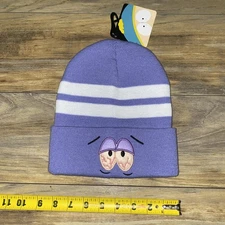 NEW South Park Towelie Beanie Hat Purple Knit Cuff Embroidered Comedy Central 