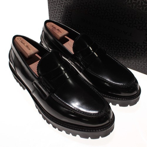 Tagliatore NWB Brody Slip On Loafers Size 42.5 (US 9.5) in Black Leather