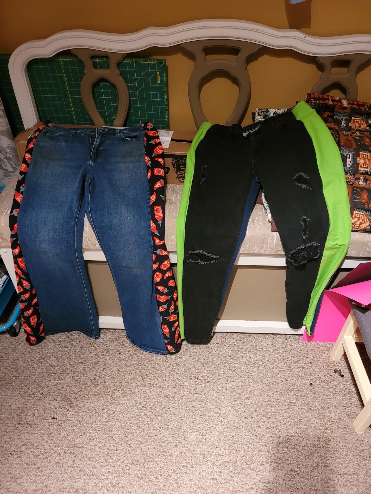 Levi's Handmade Patchwork Multicolor Distressed W… - image 4