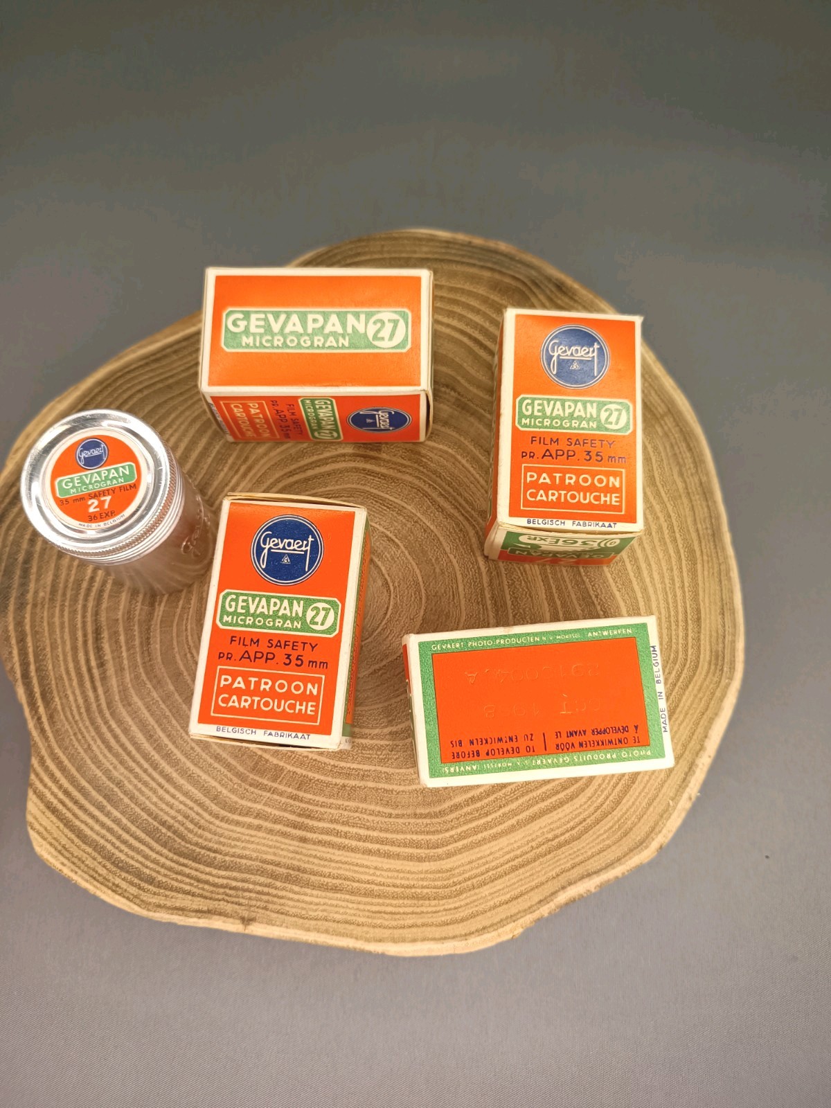 Gevapan Microgran 35mm Analog FILM Patroon Cartouche 1958 Mande In Belgien Foto