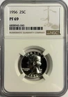 1956 Washington Quarter 25c Silver Proof - NGC PF69