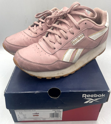 Reebok REWIND RUN GW1925 Shoes Size 8.5 US Smokey Rose/White/ Gold