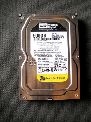 500 GB Festplatte Western Digital WD RE4 SATA 64MB Cache, formatiert