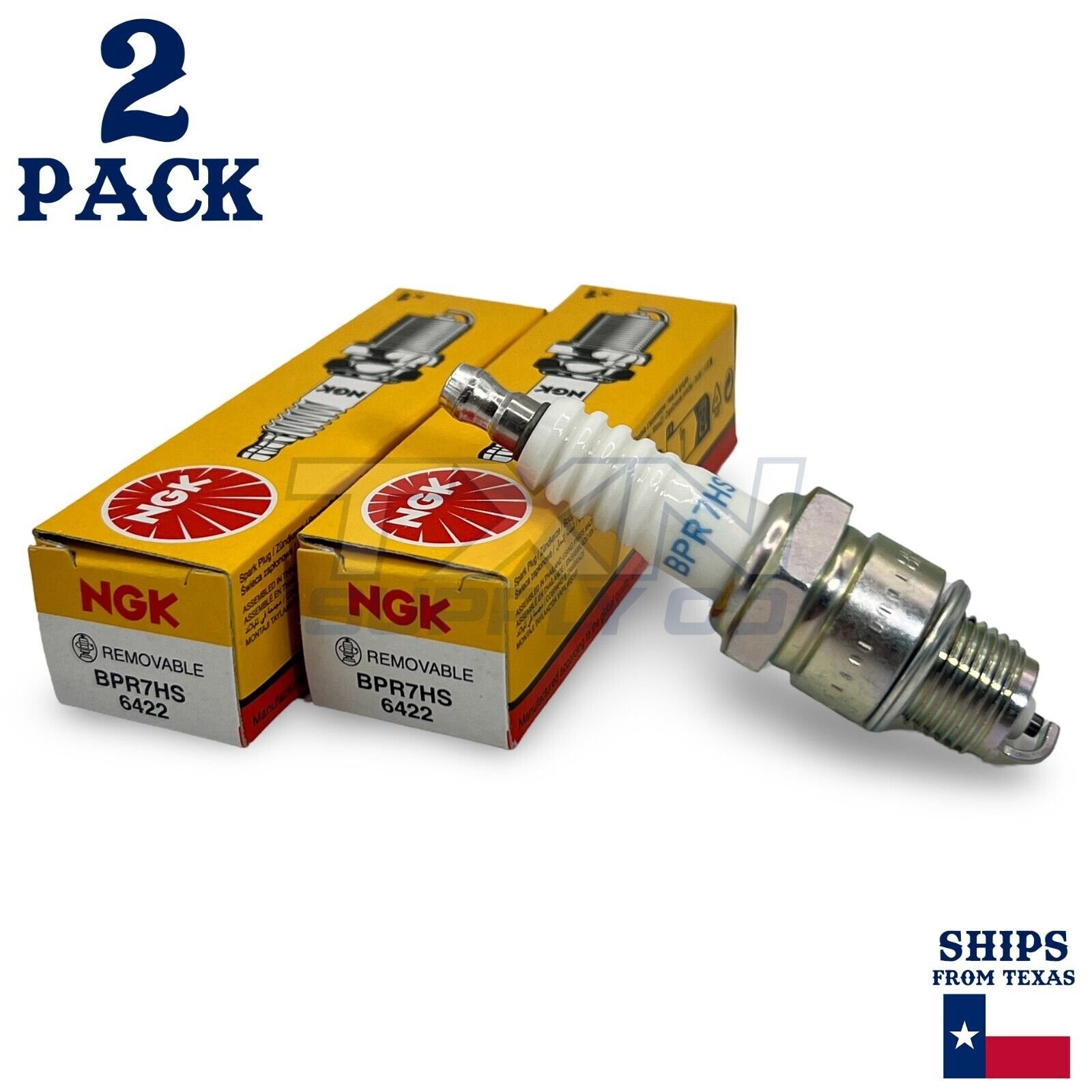 Genuine OEM NGK BPR7HS 6422 Spark Plug - 2 Pack