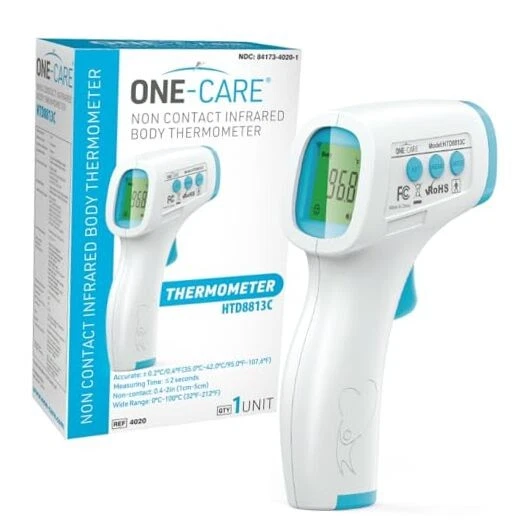 Digital Infrared Thermometer HTD8813C - Non-Contact, Homedics Thermometer, Pro
