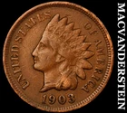 1903 Indian Head Cent - Scarce  Very Fine+  Better Date  No Reserve  #i7516