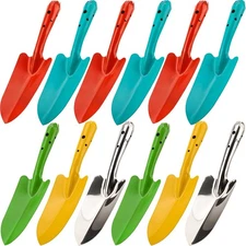 12 Pieces Mini Shovel Set Colorful Metal Garden Tools Hand Trowel Multicolor 